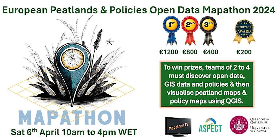 Visuel de l'European peatland & policies open data mapathon 2024